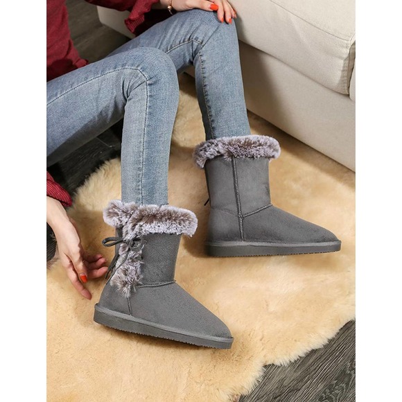 HStylish Women's Classic Mid-Calf Warm Boots Size 6 - Picture 7 of 12